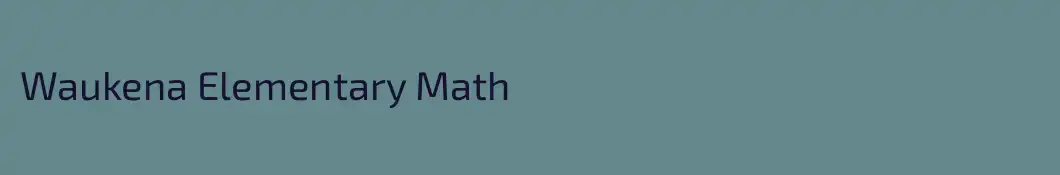 Waukena Elementary Math